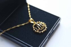 18K Gold Plated Allah Necklace with chain